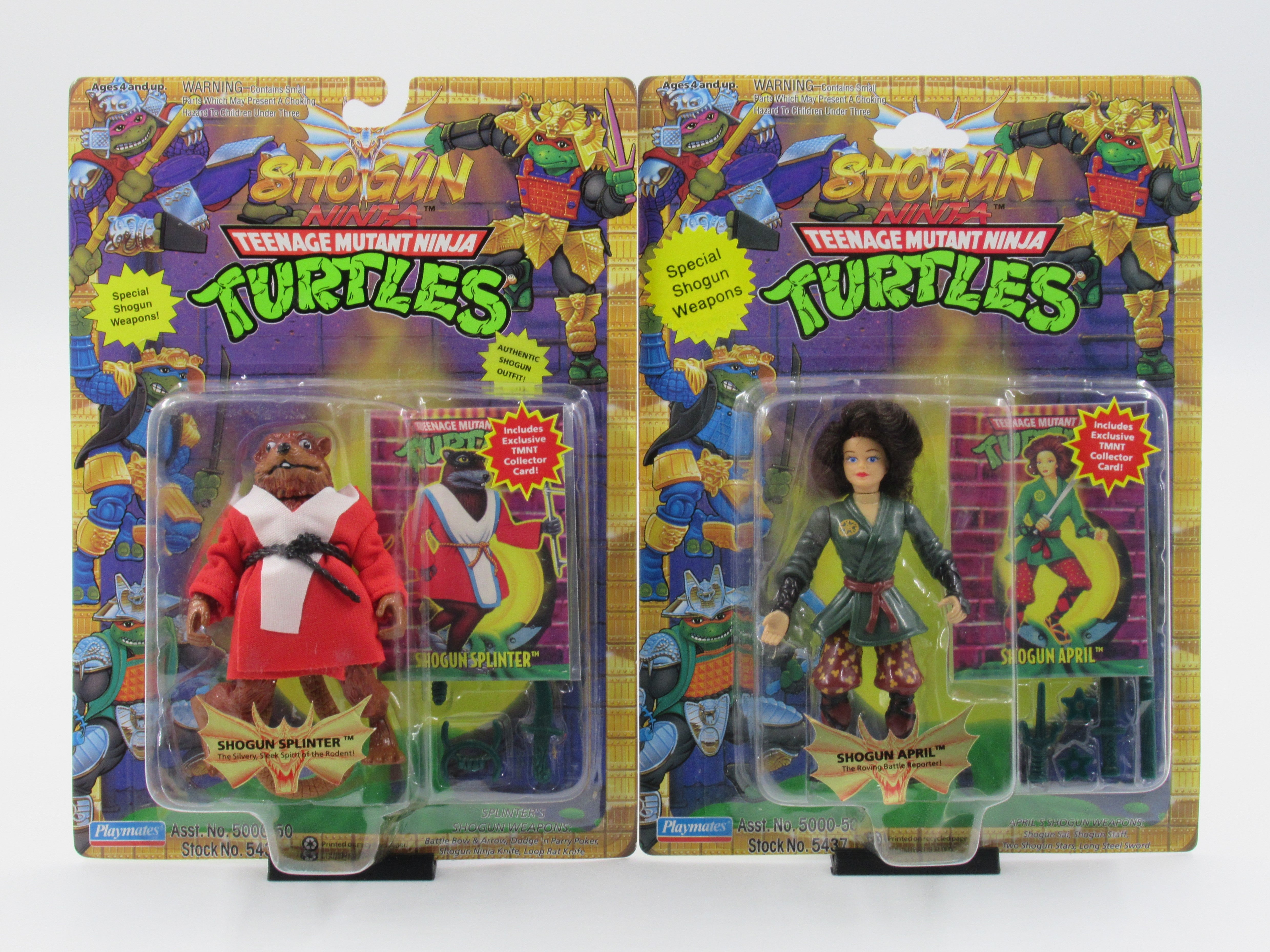 Teenage Mutant Ninja Turtles Shogun Splinter + April Figure TMNTs - Playmates (1994)